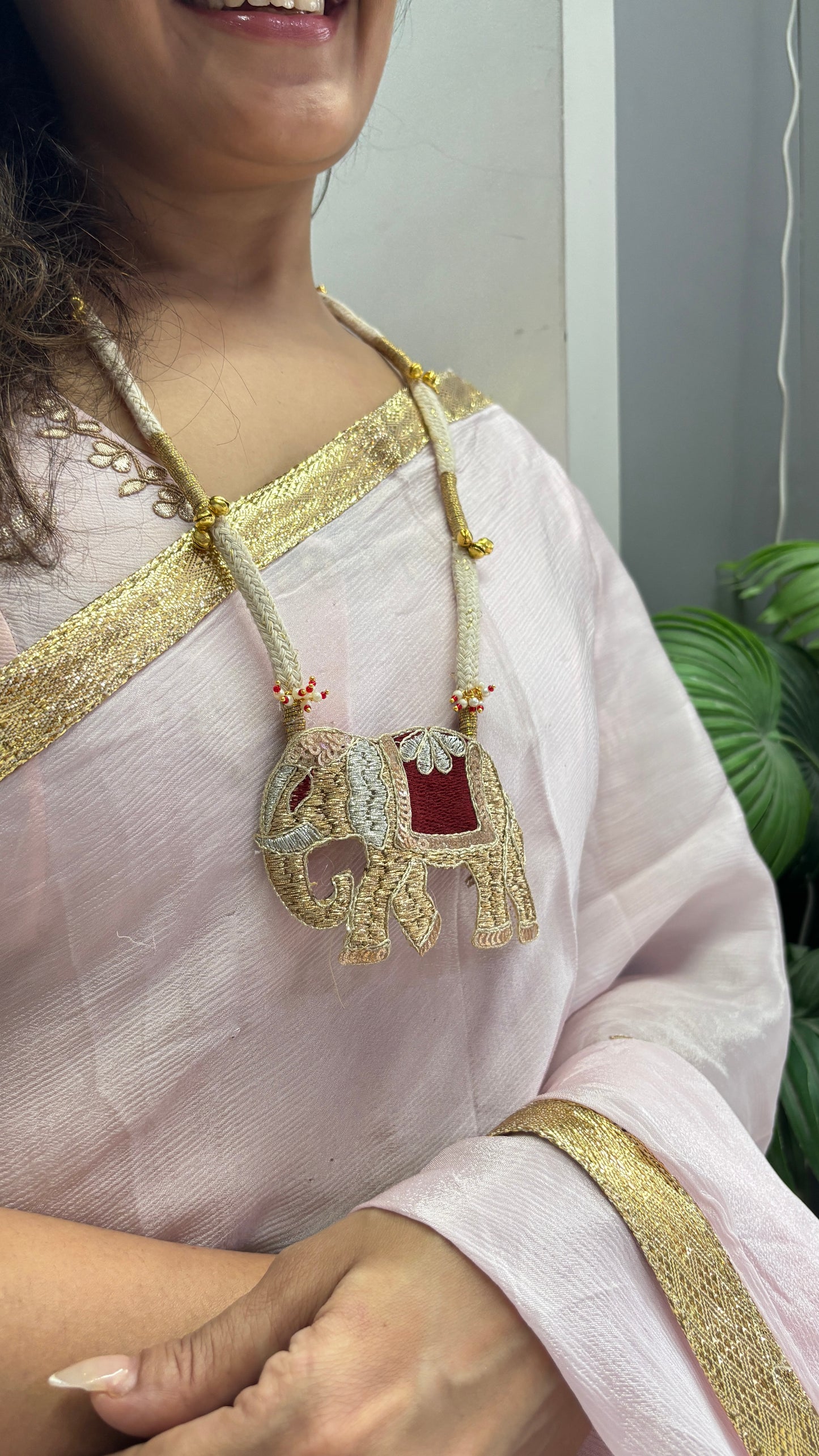Elephant Jute Necklace