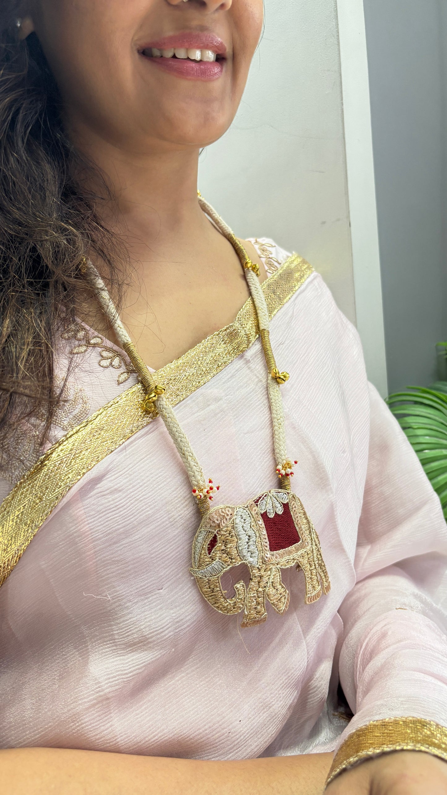 Elephant Jute Necklace