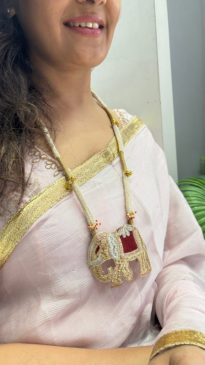 Elephant Jute Necklace